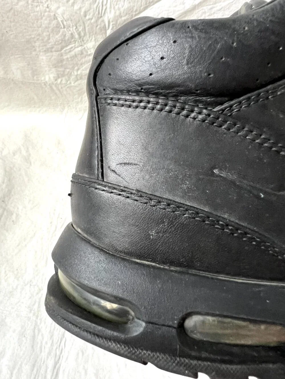 Nike Air Max Goadome boots US mens 12 triple black leather ACG lace up sneaker